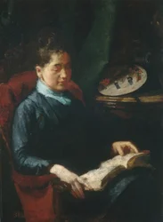Frau beim Lesen, 1879-84